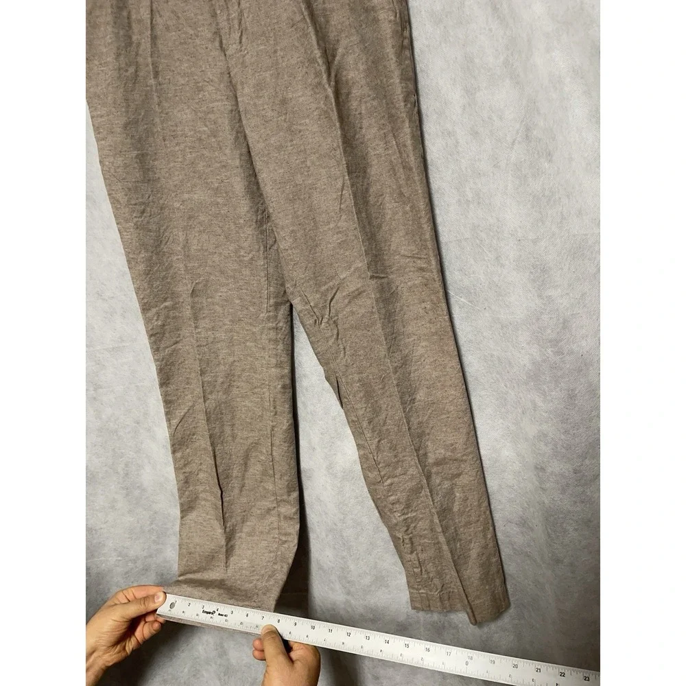 H&M Pants Men's 32X30 Beige Linen Cotton Academia Vacation Casual Relaxed
